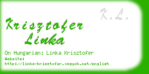 krisztofer linka business card